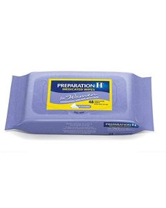 Preparation H Medicated Wipes for Women, 48 Count (2 Pack)