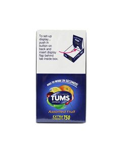 TUMS Extra 750 Assorted Fruit Flavors 12 Rolls (Assorted Fruit)