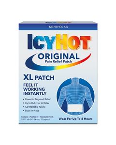 ICY HOT Medicated Patches Extra Strength Extra Large (Back) 3 Each (Pack of 10)