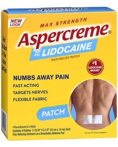 Aspercreme Lidocaine Patches - 5 count (Pack of 3)