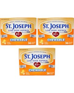 St. Joseph St. Joseph Aspirin Chewable Orange, Orange 36 tabs 81 mg(Pack of 3)