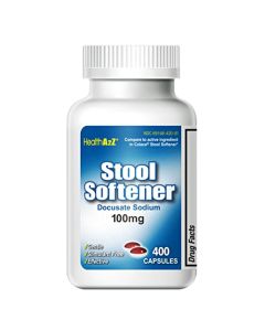 HealthA2Z® Stool Softener 400 Counts | Docusate Sodium 100mg | Red & White | Dependable, Gentle Constipation Relief