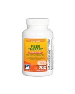 Rite Aid Fiber Therapy Soluble Fiber Supplement 200 Caplets, 500mg Methylcellulose, Laxatives for Constipation, Fiber Pills for Adults