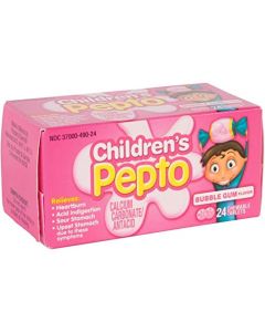 Children's Pepto Chewable Tablets Bubble Gum Flavor - 24 Tablets, Pack of 2