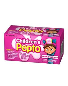 PEPTO CHILD CHEW TB BUBBLE GUM 24