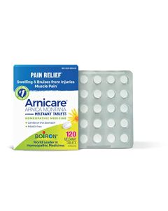 Boiron Arnicare Tablets for Pain Relief from Muscle Pain, Joint Soreness, Swelling from Injury or Bruises - 120 Count