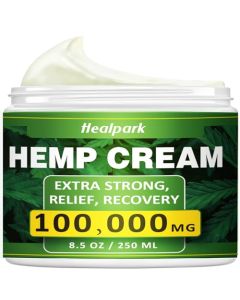 Natural Hemp Cream for Muscles, Joints, Lower Back, Back, Knees, Neck, Fingers, Elbows- 8.5 fl oz - Arnica,MSM, Turmeric, Emu Oil, Menthol, Aloe