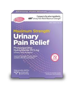 RIGHT REMEDIES Urinary Pain Relief Phenazopyridine HCl 99.5mg Tablets | Maximum Strength OTC for Fast Relief of UTI Pain, Burning and Bladder discomfort | Generic AZO Maximum Strength (72 Count)