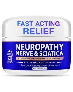 Neuropathy Nerve Relief Cream, Arnica Cream Neuropathy Cream For Nerve & Sciatica, Arnica Gel for Nerves, Hands, Feet, Legs, Back, Neck - Neuropathy Cream With Arnica, Vitamin B6, MSM, Menthol, Aloe