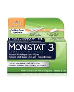 Monistat 3 Day Yeast Infection Treatment for Women, 3 Miconazole Pre-Filled Cream Applicators & External Monistat Anti-Itch Cream Bundle