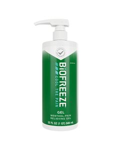 Biofreeze 11799-A Menthol Pain Relieving Gel, 32 fl oz, Arthritis, Simple Backaches and Joint Pain, Original Green Formula
