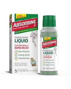 Absorbine Jr. Extra Strength Pain Relieving Liquid, Liquid Pain Reliever, Pain Relief for Joint, Arthritis, Nerve Pain and Muscle Soreness Relief, 4 Oz