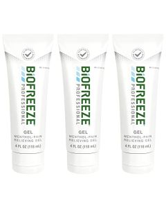Biofreeze 13570 Professional Menthol Pain Relieving Gel, 4 FL oz Tube, Arthritis, Simple Backaches and Joint Pain, Pack of 3