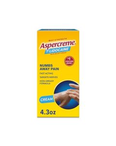 Aspercreme with Lidocaine Maximum Strength Pain Relief Cream, 4.3 Oz