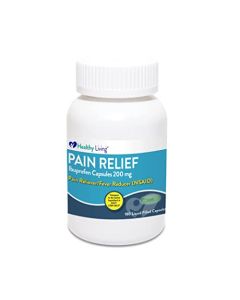 Healthy Living Ibuprofen Liquid Filled Capsules 200 mg, Pain Reliever/Fever Reducer (NSAID), Pain Medicine for Adults, 180 Count