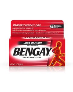 Ultra Strength Bengay Pain Relief Cream, Topical Analgesic for Minor Arthritis, Muscle, Joint, and Back Pain, 2 oz (Pack of 4)