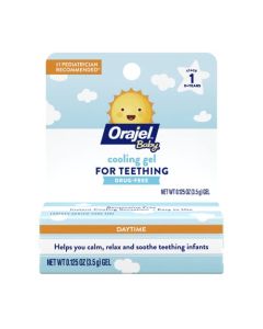 Orajel Non-Medicated Cooling Teething Gel, Daytime, 0.125 Ounce