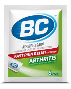 BC Powder Arthritis Pain Reliever, Aspirin Dissolve Packs, 6 Count Powder Packets
