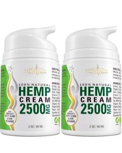 New Age Hemp Cream Help Support Relieve Discomfort in Knees, Joints, and Lower Back - Natural Hemp Extract Cream - Made in USA - Hemp Cream 4oz (Pack of 2)