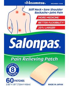 Salonpas Pain Relieving Patch - 60 Patches (Pack of 2)
