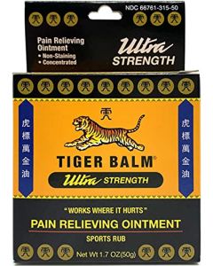 Tiger Balm Pain Relieving Ointment, Sports Ultra, 50g – Professional Size – Sports Rub Ultra Strength – Relief for Hand Arthritis Ultra