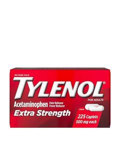Tylenol Extra Strength Caplets with 500 mg Acetaminophen Pain Reliever Fever Reducer, 225 Count
