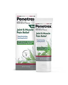 Penetrex Soothing Joint & Muscle Pain Relief Cream with Hemp – Deep Penetrating Menthol, Arnica and Hemp for Soothing, Hydrating Relief – Non-Greasy, Easy to Apply, Pleasant Scent– 2oz Squeezable Tube