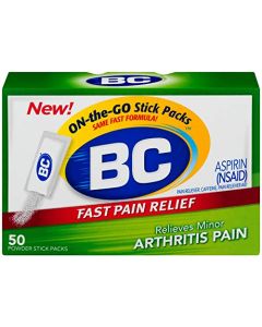 Bc Arthritis Formula Pain Reliever Powders 50 ea (Pack of 6)