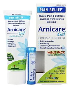 Boiron Arnicare Gel 2.6 oz with Arnica Montana Pellets 80 ct Bluetube