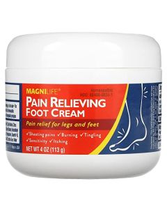 MagniLife Pain Relieving Foot Cream, All-Natural Moisturizing Foot Pain Relief with Beeswax and Eucalyptus to Soothe Soreness, Burning, Tingling, and Sensitivity - 4oz