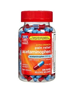Rite Aid Extra Strength 500 mg Acetaminophen Pain Relief, Rapid Release Gelcaps - 225 Count | Pain Reliever, Joint Pain Relief | Muscle Pain Relief | Arthritis Pain Relief | Back Pain Relief Products
