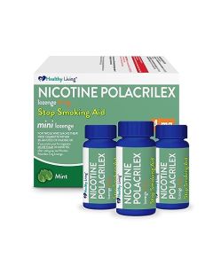 Healthy Living Nicotine Polacrilex Mini Lozenge, Stop Smoking Aid, 4 mg Mint Flavor, 81 Count
