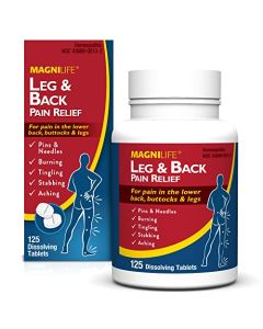 MagniLife Leg & Back Pain Relief, Fast-Acting for Sciatica Pain, Naturally Soothe Burning, Tingling and Stabbing Pains - 125 Tablets