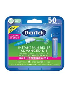 DenTek Instant Oral Pain Relief Maximum Strength Kit for Toothaches | 50 Count