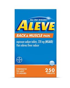 Aleve Back & Muscle Pain Relief Naproxen Sodium Tablets ? 250 Count, 250 Count