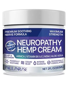 PAULINRISE Neuropathy Pain Cream for Feet – Soothing Nerve Pain Cream with Arnica, Vitamin B6 and E, MSM, and Aloe Vera – Maximum Strength Formula for Feet and Hands – Cooling and Rejuvenating – 2 fl oz