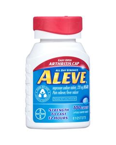 Aleve Easy Open Arthritis Cap Caplets with Naproxen Sodium, 220mg (NSAID) Pain Reliever/Fever Reducer, 100 Count