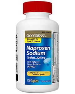 GoodSense Naproxen Sodium Tablets 220 mg, Pain Reliever and Fever Reducer (NSAID), 400 Count