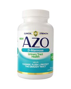 AZO D Mannose Urinary Tract Health, Cleanse, Flush & Protect The Urinary Tract, No.1 Pharmacist Recommended Brand, Clinical Strength, Non-GMO, 120 Count
