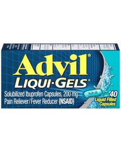 Advil Liqui-Gels Pain Reliever And Fever Reducer, Pain Medicine For Adults With Ibuprofen 200mg For Headache, Backache, Menstrual Pain And Joint Pain Relief - 40 Liquid Filled Capsules