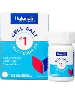 Hyland's Naturals Cell Salt No. 1 Calc Fluor 6X Tablets, Natural Relief of Colds, Hemorrhoids and Chapped Skin, Quick Dissolving Tablets, 100 Count
