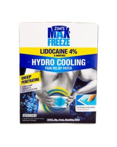 Zim's Max Freeze 4% Lidocaine Pain Relief Patches | 5 Count, White (P251220)