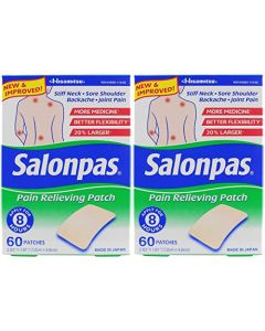 Salonpas Pain Relieving Patches, 60 Count (Pack of 2)