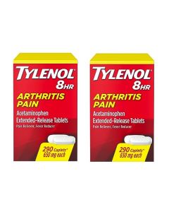 Tylenol Arthritis Pain Extended Release Tablets with Acetaminophen for Joint Pain, 290 Caplets (Pack of 2) (Package May Vary)