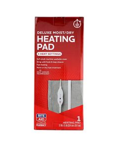 Rite Aid Deluxe Comfort Heating Pad, Standard Size, 12" x 15" Heating Pad