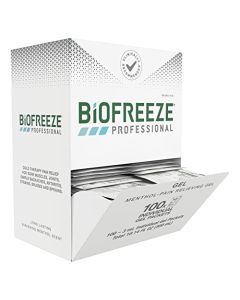 Biofreeze 13440 Professional Menthol Pain Relieving Gel, 100 - 3 ML Individual Packets, Arthritis, Backache, Strains, Bruises, Sprains & Joint Pain