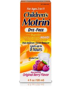 Johnson & Johnson Motrin Childrens Formula, 4 oz, Dye- Free, Berry