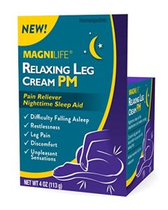 MagniLife Relaxing Leg Cream PM, Deep Penetrating Topical for Pain and Restless Leg Syndrome Relief, Naturally Soothe Cramping, Discomfort, and Tossing with Lavender and Magnesium - 4oz