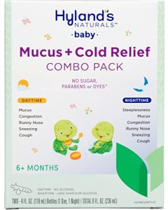 Hyland's Naturals Baby Mucus and Cold Relief, Day & Night Value Pack, Infant And Baby Cold Medicine, Decongestant And Cough Relief, 8 Fl Oz