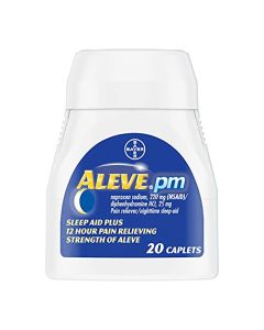 Aleve PM Pain Reliever Nighttime Sleep-Aid Caplets, 20 ea (Pack of 2)